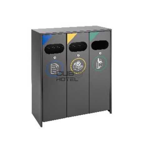 Ecopoint 3 Blocks Painted Steel Plate 3x50L